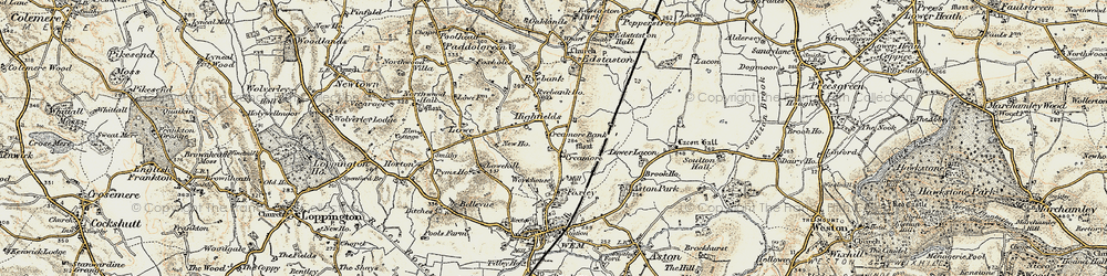 Old map of Creamore Bank in 1902