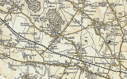 Old map of Credenhill in 1900-1901