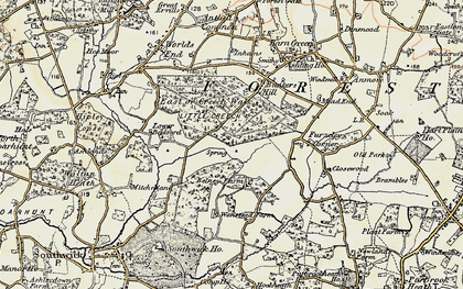 Old map of Creech in 1897-1899