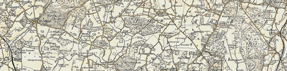 Old map of Beckford in 1897-1899