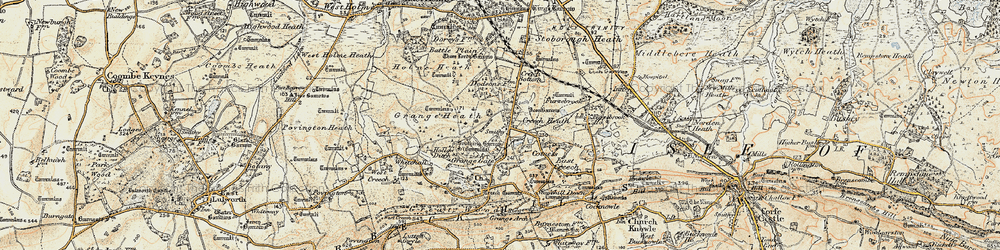 Old map of Whitehall in 1899-1909