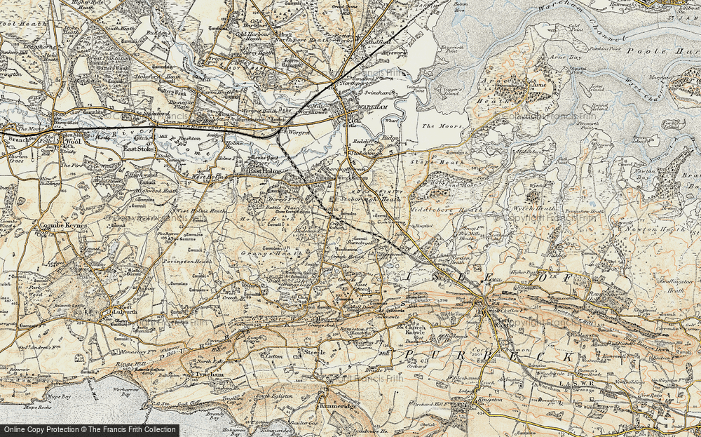 Old Map of Creech Bottom, 1899-1909 in 1899-1909
