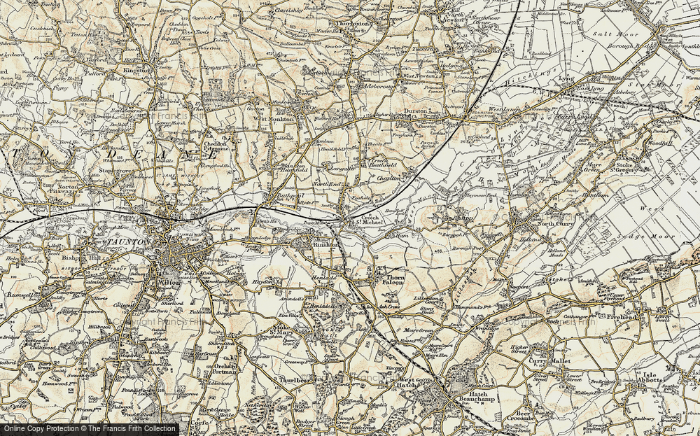 Old Map of Creech St Michael, 1898-1900 in 1898-1900