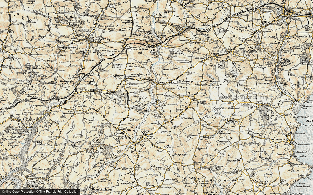 Old Map of Creed, 1900 in 1900