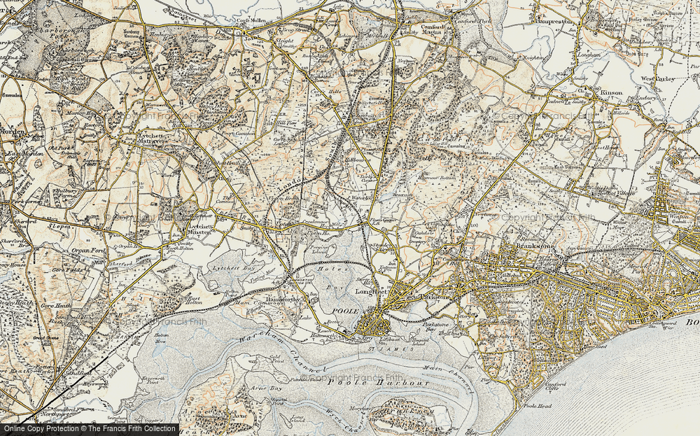 Old Map of Creekmoor, 1899-1909 in 1899-1909