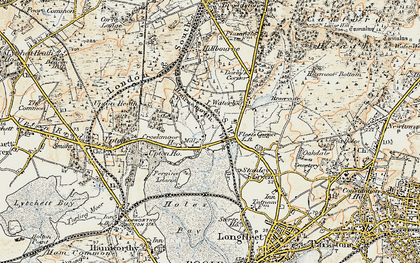 Old map of Creekmoor in 1899-1909