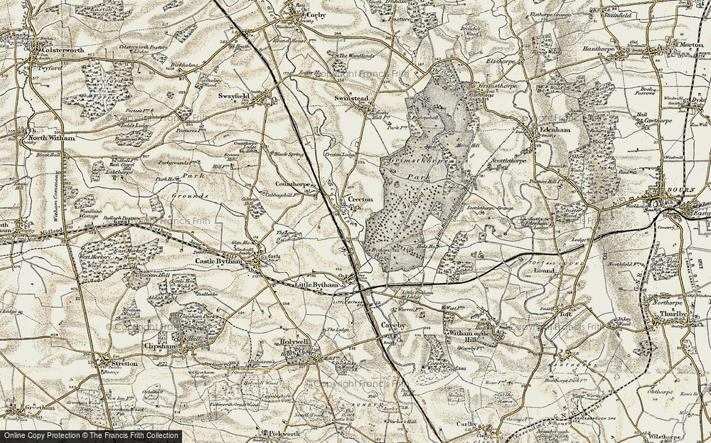 Old Map of Creeton, 1901-1903 in 1901-1903