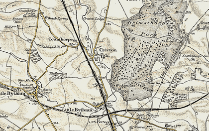 Old map of Creeton in 1901-1903