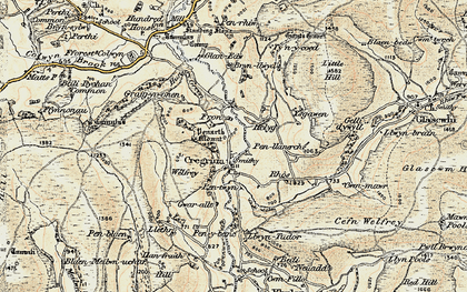 Old map of Cregrina in 1900-1902