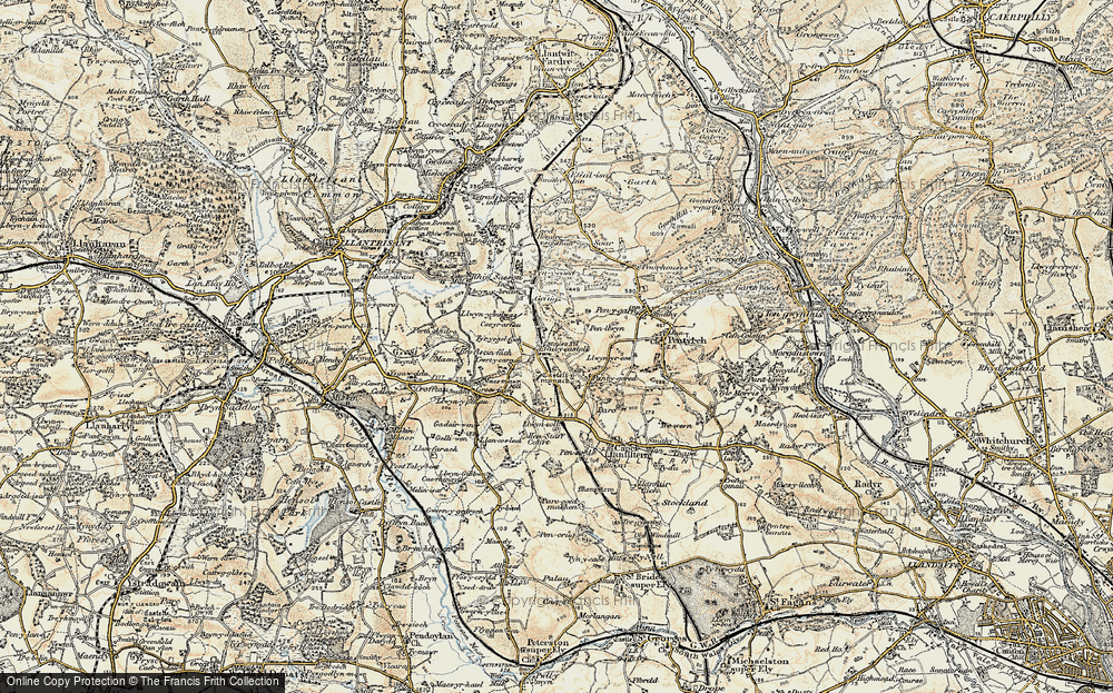 Old Map of Creigiau, 1899-1900 in 1899-1900