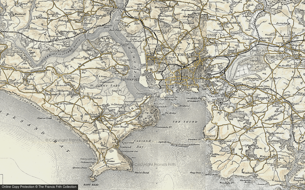 Old Map of Cremyll, 1899-1900 in 1899-1900