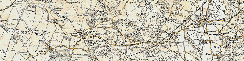 Old map of Lopshill in 1897-1909
