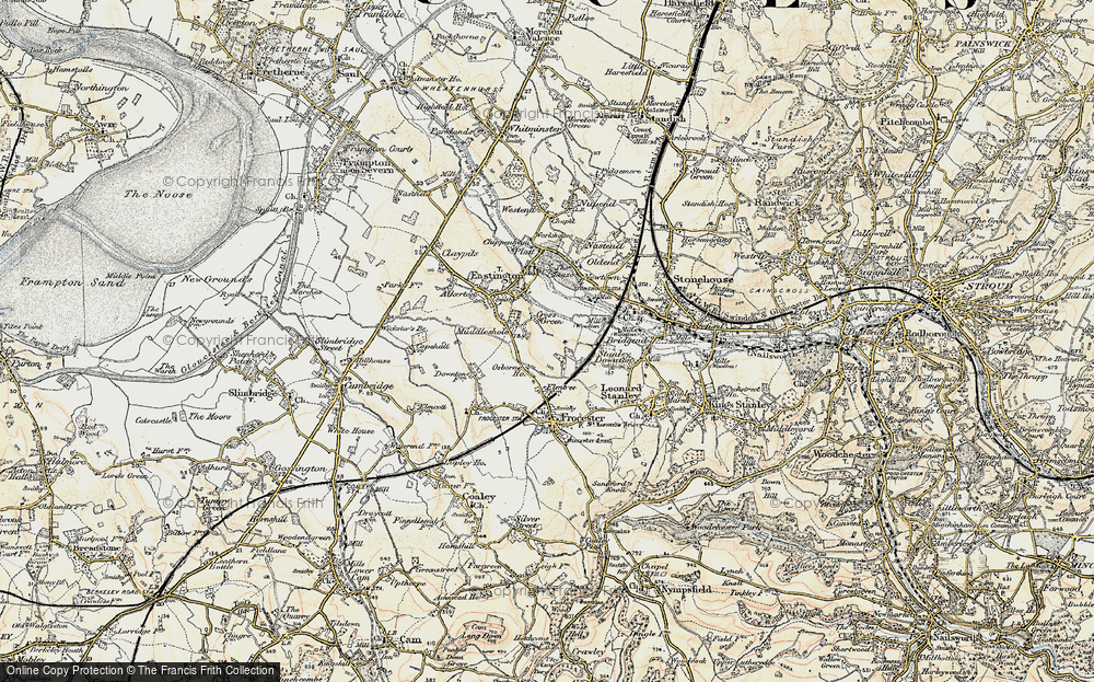 Old Map of Historic Map covering Osborne Ho in 1898-1900