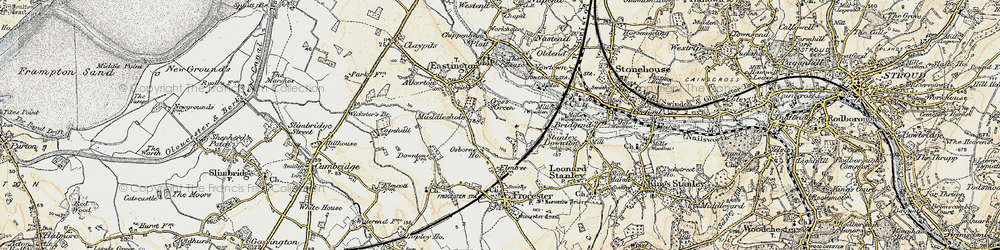 Old map of Cress Green in 1898-1900