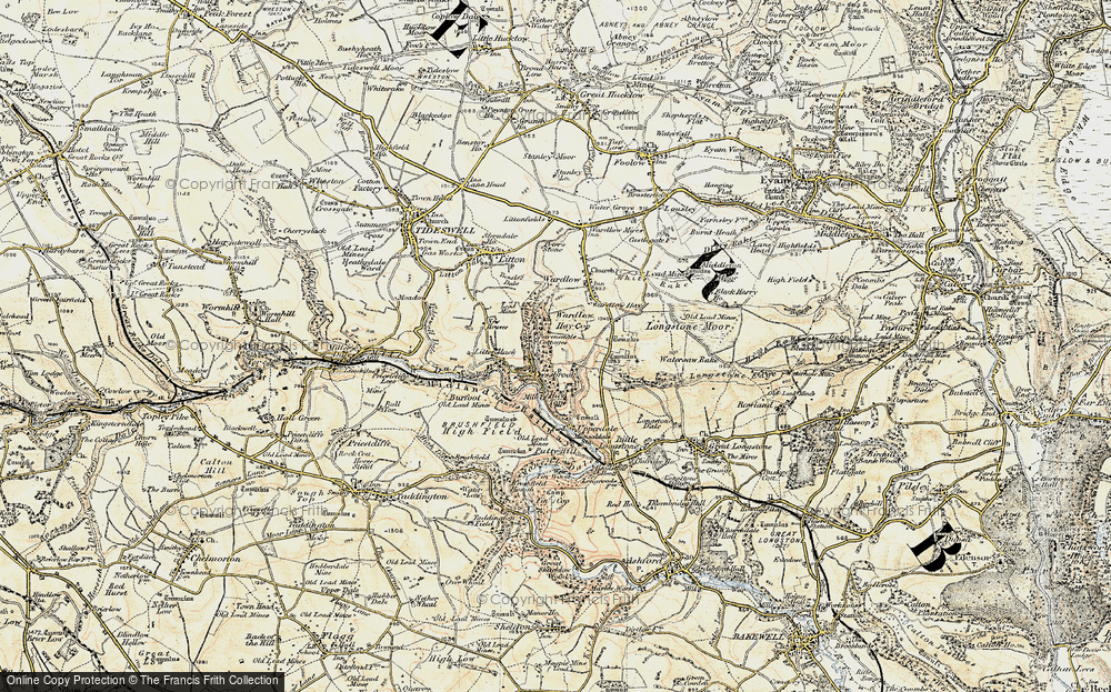 Old Map of Cressbrook, 1902-1903 in 1902-1903