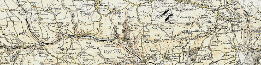 Old map of Cressbrook in 1902-1903