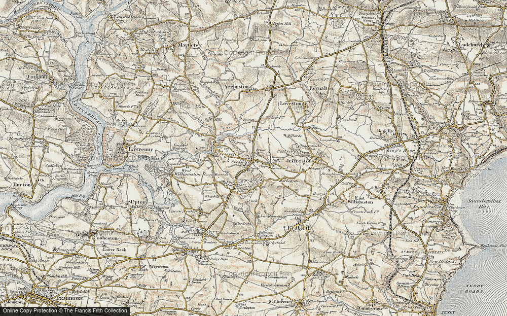 Old Map of Historic Map covering Brince in 1901-1912