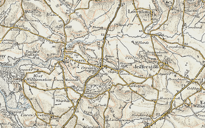 Old map of Brince in 1901-1912