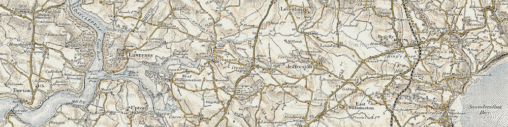 Old map of Brince in 1901-1912