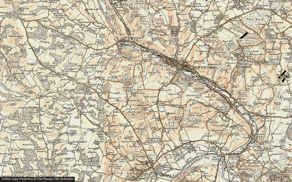 Old Map of Cressex, 1897-1898 in 1897-1898