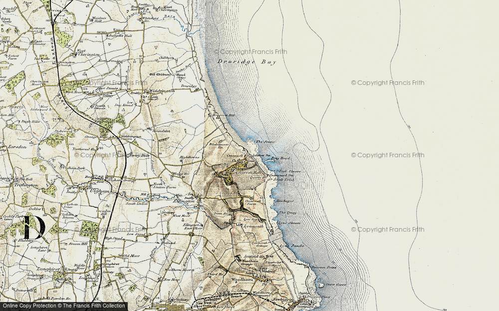 Old Map of Historic Map covering Brig Head in 1901-1903