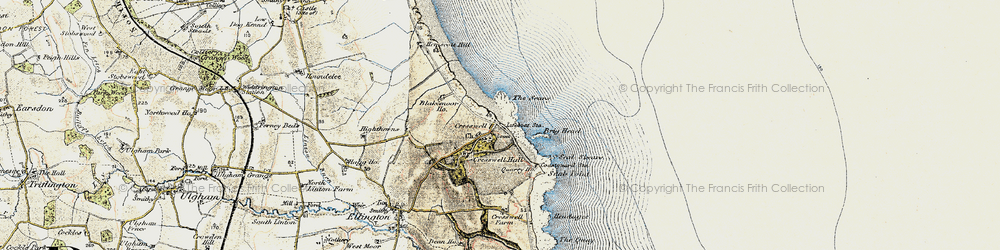 Old map of Cresswell in 1901-1903