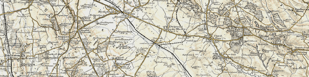 Old map of Cresswell in 1902
