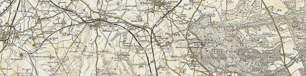 Old map of Creswell in 1902-1903