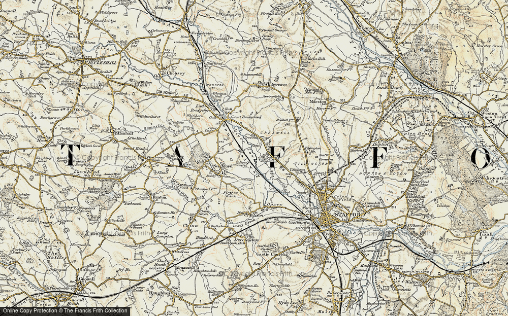 Old Map of Creswell, 1902 in 1902