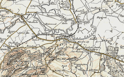 Old map of Bausley Hill in 1902