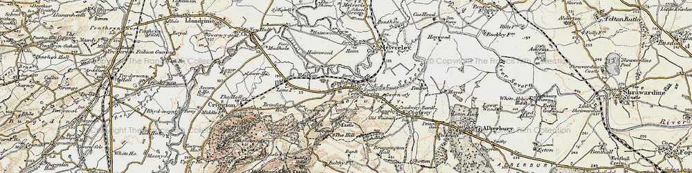 Old map of Bausley Hill in 1902