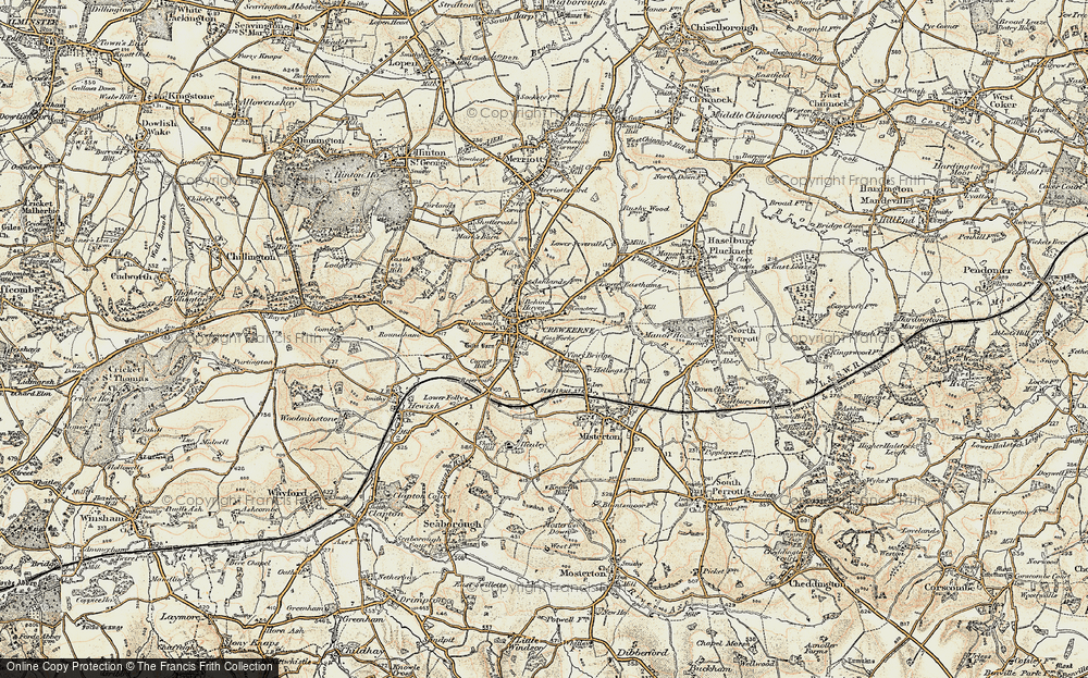 Old Map of Crewkerne, 1898-1899 in 1898-1899