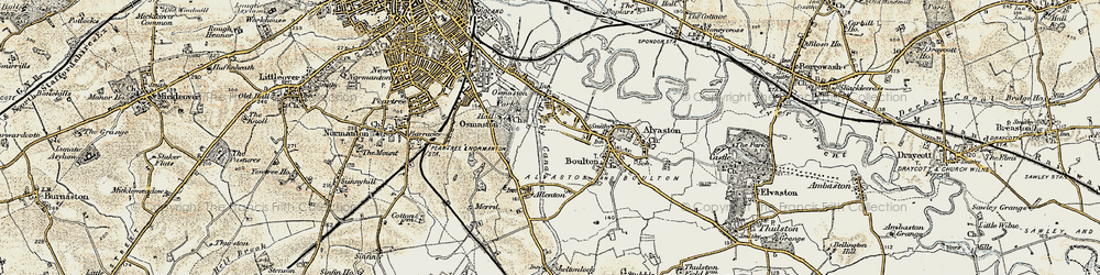 Old map of Crewton in 1902-1903