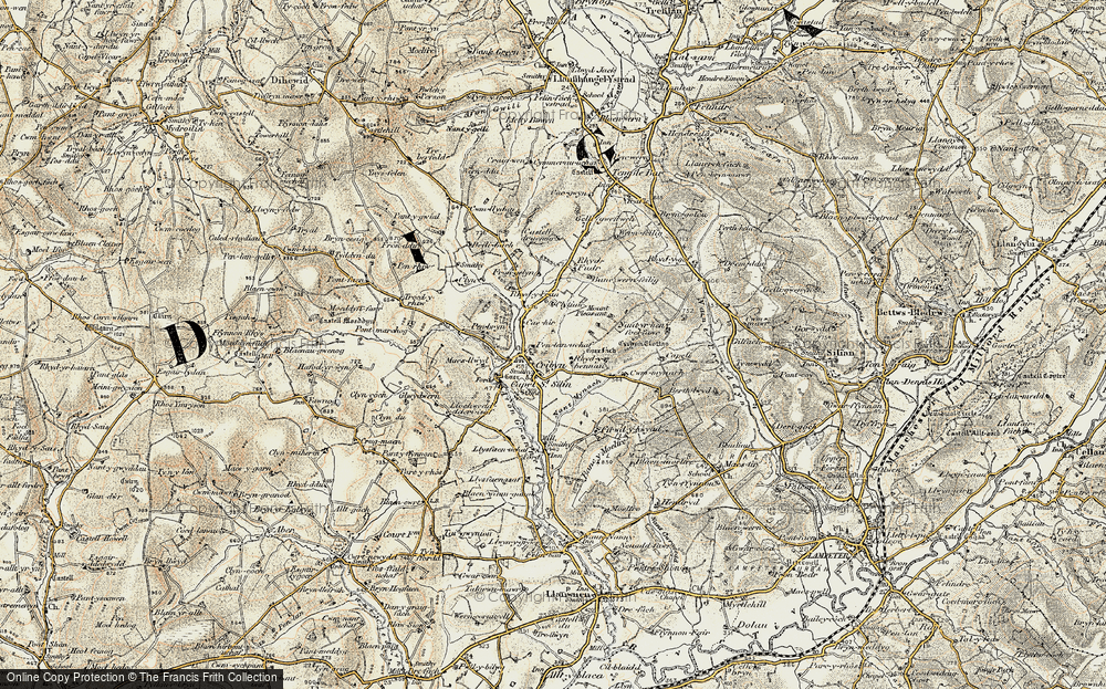 Old Map of Cribyn, 1901-1902 in 1901-1902