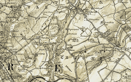 Old map of Crichton in 1903-1904