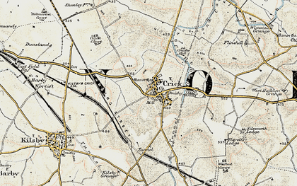 Old map of Crick Tunnel in 1901