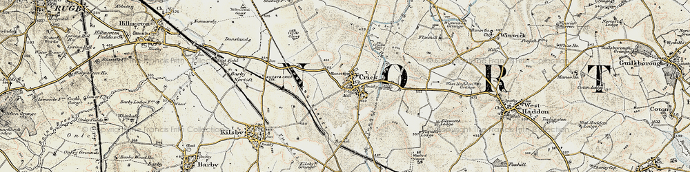 Old map of Crick in 1901