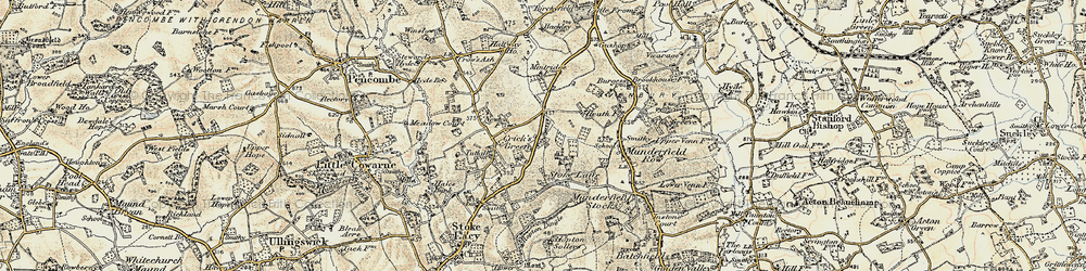Old map of Crick's Green in 1899-1901