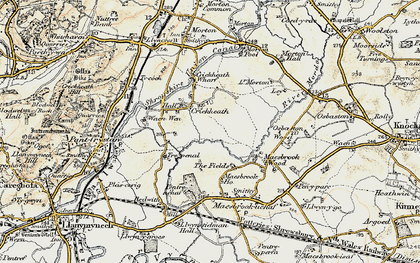 Old map of Crickheath in 1902