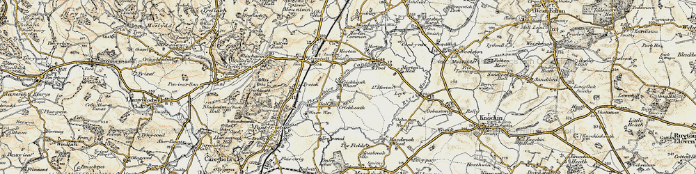 Old map of Crickheath Wharf in 1902