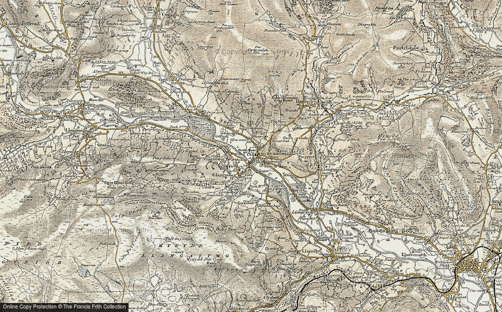 Old Map of Crickhowell, 1899-1901 in 1899-1901