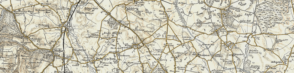 Old map of Crickmery in 1902