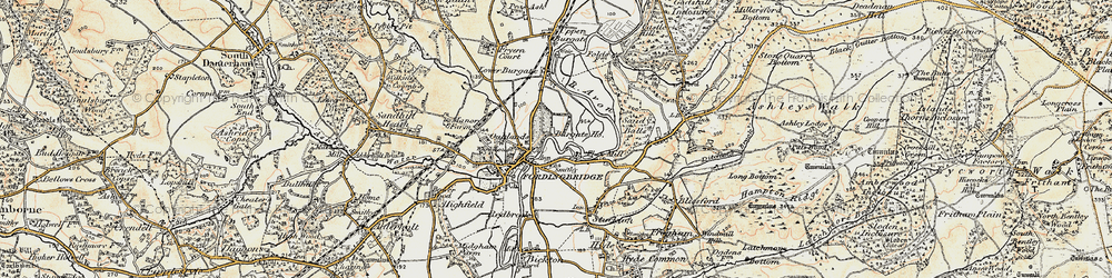 Old map of Criddlestyle in 1897-1909