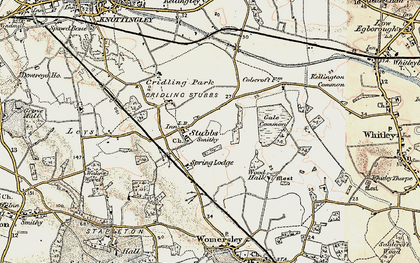 Old map of Aire and Calder Navigation (Knottingley and Goole Canal) in 1903