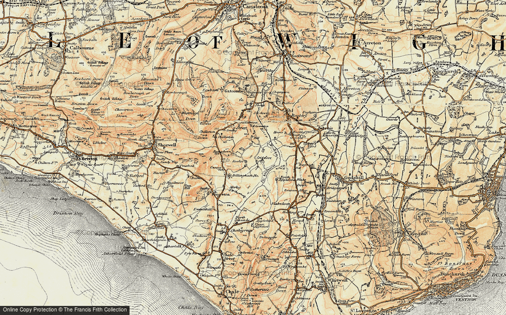 Old Map of Cridmore, 1899 in 1899