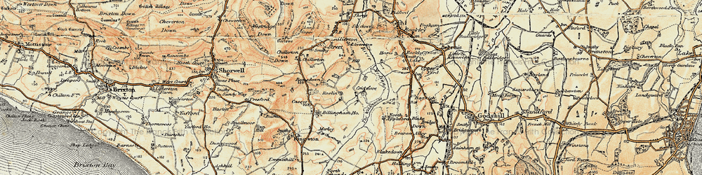 Old map of Cridmore in 1899