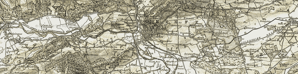 Old map of Alichmore in 1906-1907