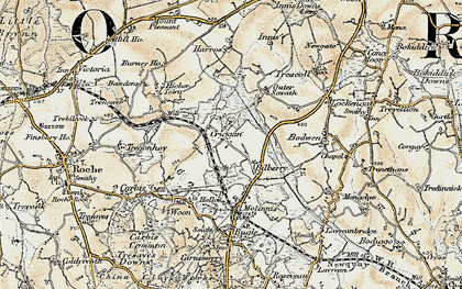 Old map of Criggan in 1900