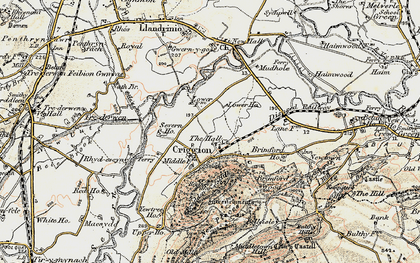 Old map of Criggion in 1902