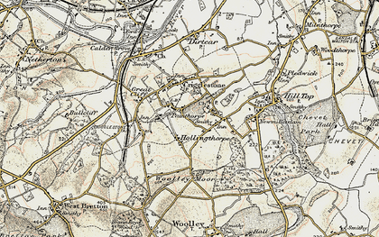 Old map of Crigglestone in 1903